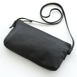 皮革 2way 肩背包 papeete 旅行用 正品牛皮手提包（黑色）。 第6張的照片