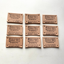 本革タグセット☆ハンドメイドレザータグヌメクラウン その他