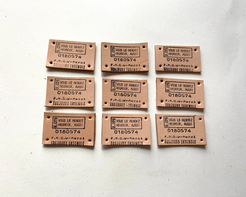 ビンテージ革タグ　レザータグ　ヌメ革丸タグ20個セット③ ハンドメイド素材580 lce003-sum.jpg