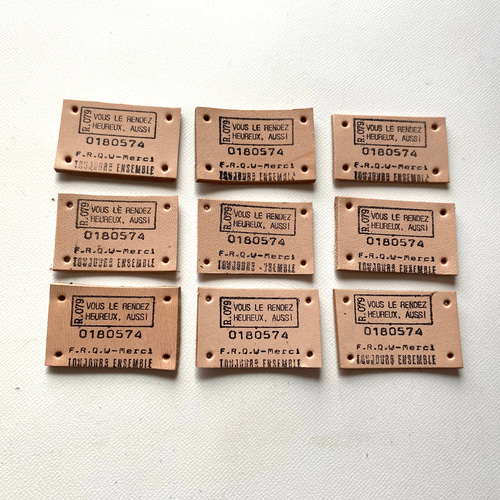 ②ハンドメイド革タグセット☆ナチュラルヌメ その他素材 eri* 通販