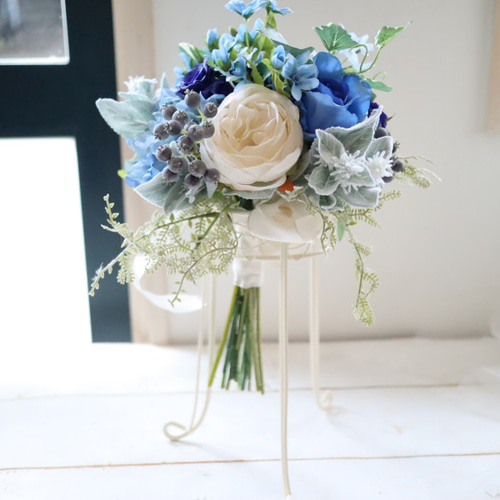 受注制作* ナチュラルなミモザのクラッチブーケ ガーデンウェディング