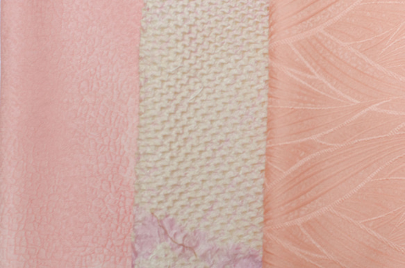 正絹　着物はぎれ10枚セット　ピンク系　和小物、つまみ細工に 3枚目の画像