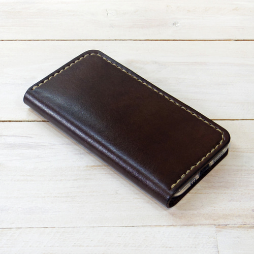 シンプルなふたつ折り牛革レザーケース iPhone,Android スマホケース