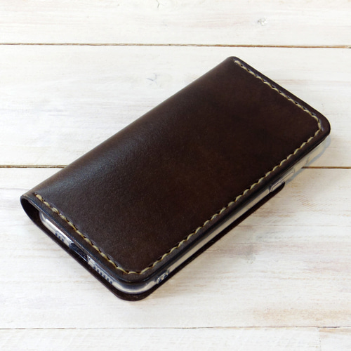 シンプルなふたつ折り牛革レザーケース iPhone,Android スマホケース