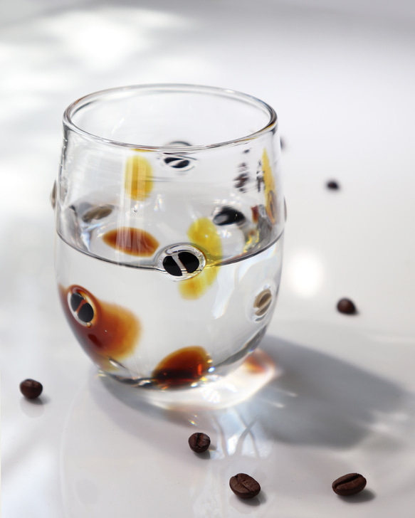 ナチュリラ掲載「コロンとしたコーヒー豆グラス」カフェタイム 可愛い贈り物 ベイクドカラー ナチュラル  coffee 14枚目の画像