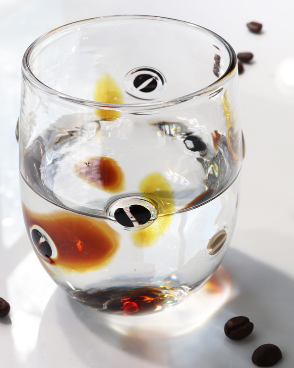 ナチュリラ掲載「コロンとしたコーヒー豆グラス」カフェタイム 可愛い贈り物 ベイクドカラー ナチュラル  coffee 15枚目の画像