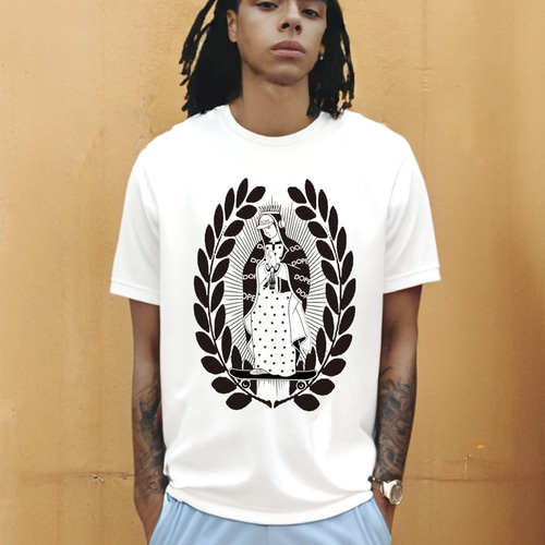Virgin Mary at17 Black （ 聖母マリア様のホワイト Tシャツ