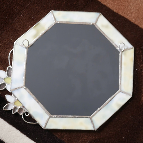 ✴︎:.｡マーガレットの八角形鏡♪ （20size/Max24） ステンド