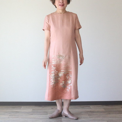 着物リメイク】縫い方／Aラインワンピース作り方／Refashion
