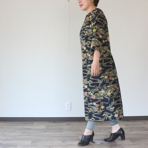 オーダー品　付け下げからリメイク　Aラインロングワンピース オーダー品 付け下げからリメイク Aラインロングワンピース