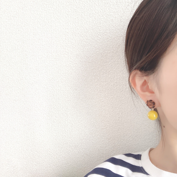 EARRING:「Viola」 Retro Flower 4枚目の画像