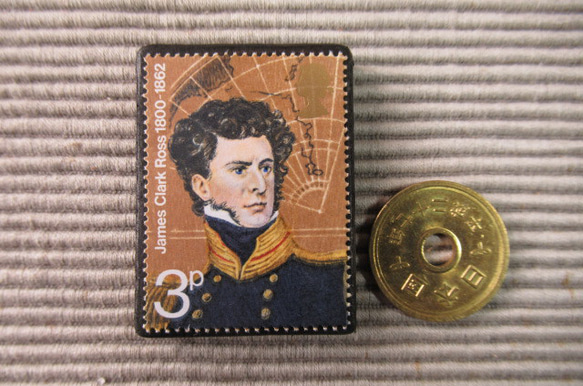 イギリス　切手ブローチ 4580 3枚目の画像