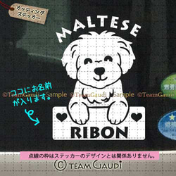 オーダー受付　シーズー　ご予約ページ　8/9 シーズー No.14 名前入 カッティングステッカー セミオーダー