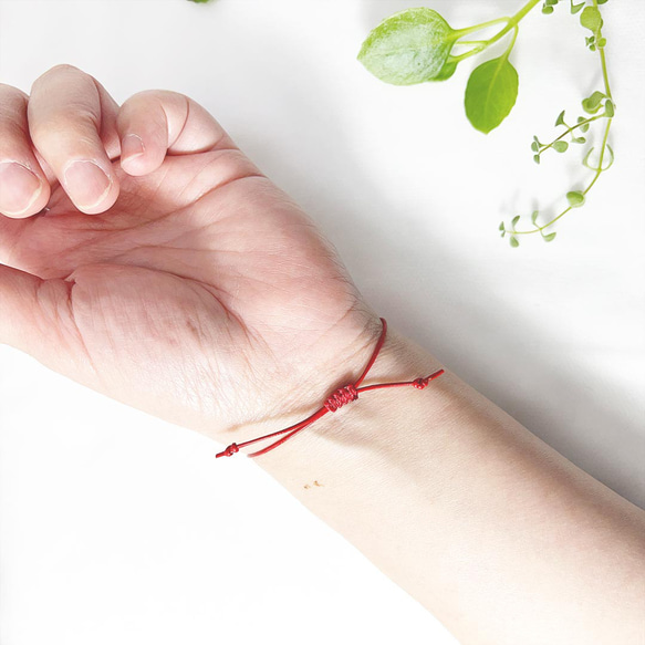 Customized Gift Leather Bracelet Blessing Red Cord Quintuple 4枚目の画像