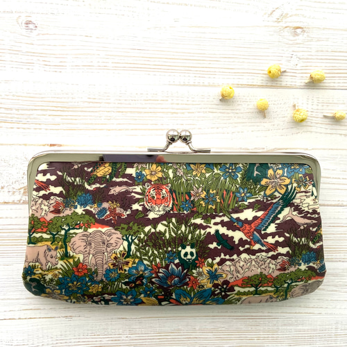 選べる ＊ラミネート＊ ダブルがま口長財布 親子がま口長財布 11×21