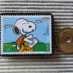 ポルトガル　切手ブローチ4588 3枚目の画像