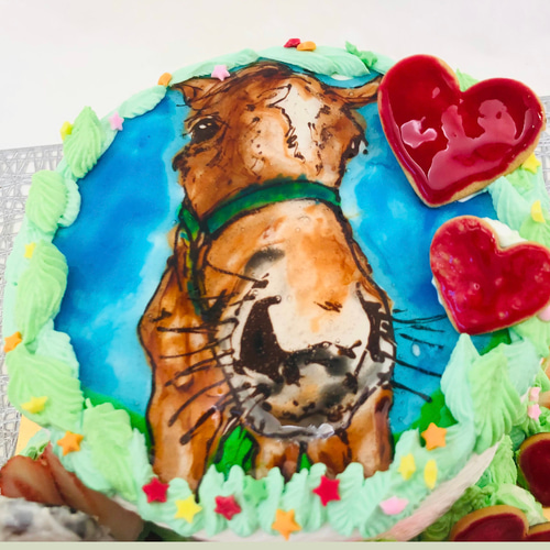 originalcake.mignon | . 古希の紫ケーキ🙌 似顔絵と70の