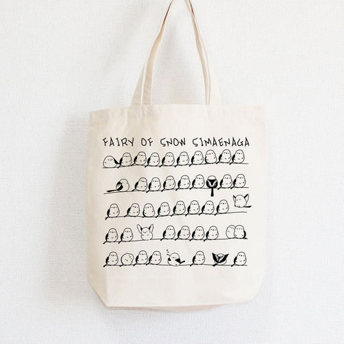 シマエナガのひなたぼっこ トートバッグ トートバッグ marutaka 通販