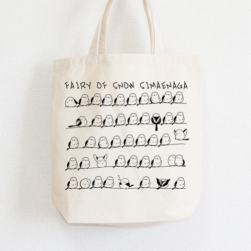 シマエナガのひなたぼっこ トートバッグ トートバッグ marutaka 通販