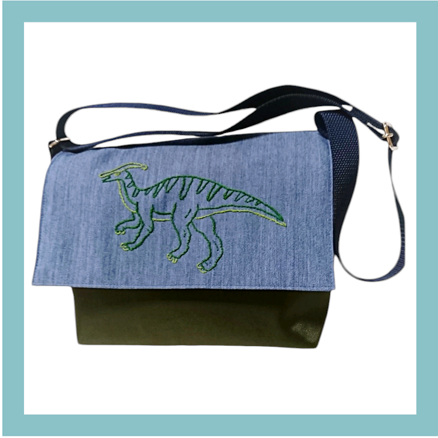 肩かけ入園 通園バッグ(恐竜手刺繍入り) 男の子