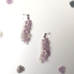 選べるお色＊タティングレース しずくピアス　イヤリング　　ノンホールピアス 16枚目の画像