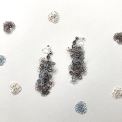 選べるお色＊タティングレース しずくピアス　イヤリング　　ノンホールピアス 11枚目の画像