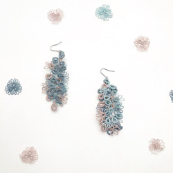 選べるお色＊タティングレース しずくピアス　イヤリング　　ノンホールピアス 19枚目の画像