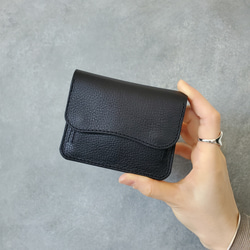 イタリアンレザー 】 ミニ財布 （ グレー ）【ハンドメイド