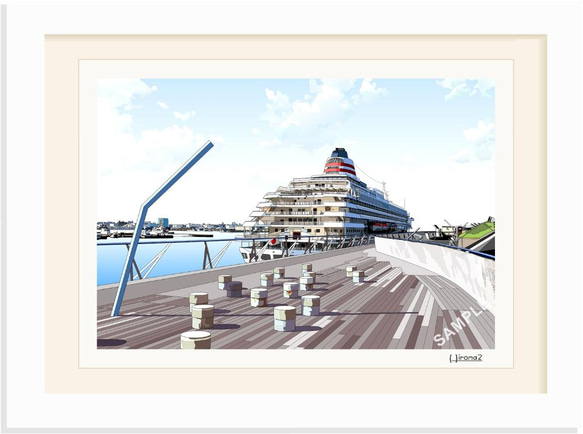 A4サイズ「ヨコハマ大桟橋」 2枚目の画像