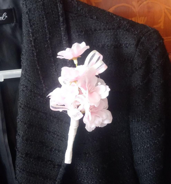 桜のコサージュ 桜ハンドメイド2023 3枚目の画像