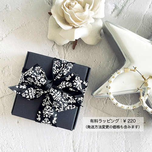 レザーフープピアス40mm径（Sサイズ）w/ラインストーンスタッズ