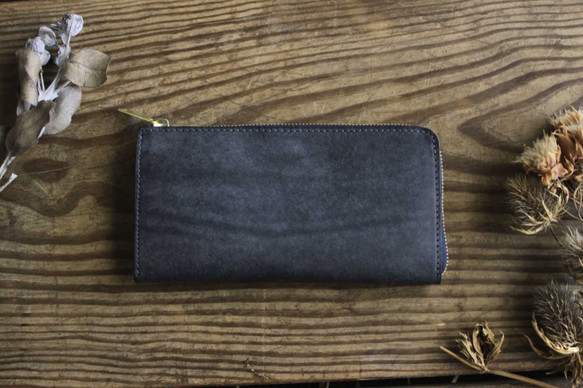 《受注製作》[Lapido-bicolor] Ltype long wallet / L字ファスナー長財布 2枚目の画像