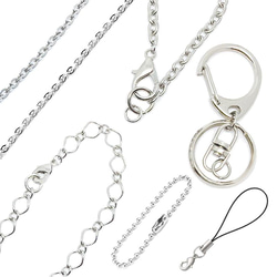 送料無料｜Luna Cat-キラキラ三日月に猫が揺れるネックレス★ブレスレット／キーホルダー／バッグチャーム付替え可 12枚目の画像