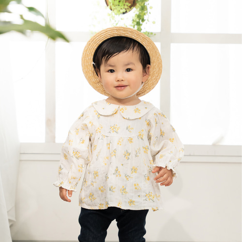 マラン 子供用 麦わら カンカン帽子 ストローハット 帽子 50cm [UK