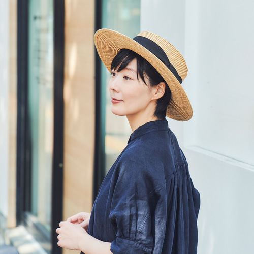 美品】田中帽子店 アルマ カンカン帽 黒リボン - メルカリ