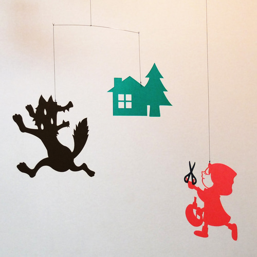 オオカミさん逃げて！ モビール「赤ずきんちゃん」 モビール イロケン