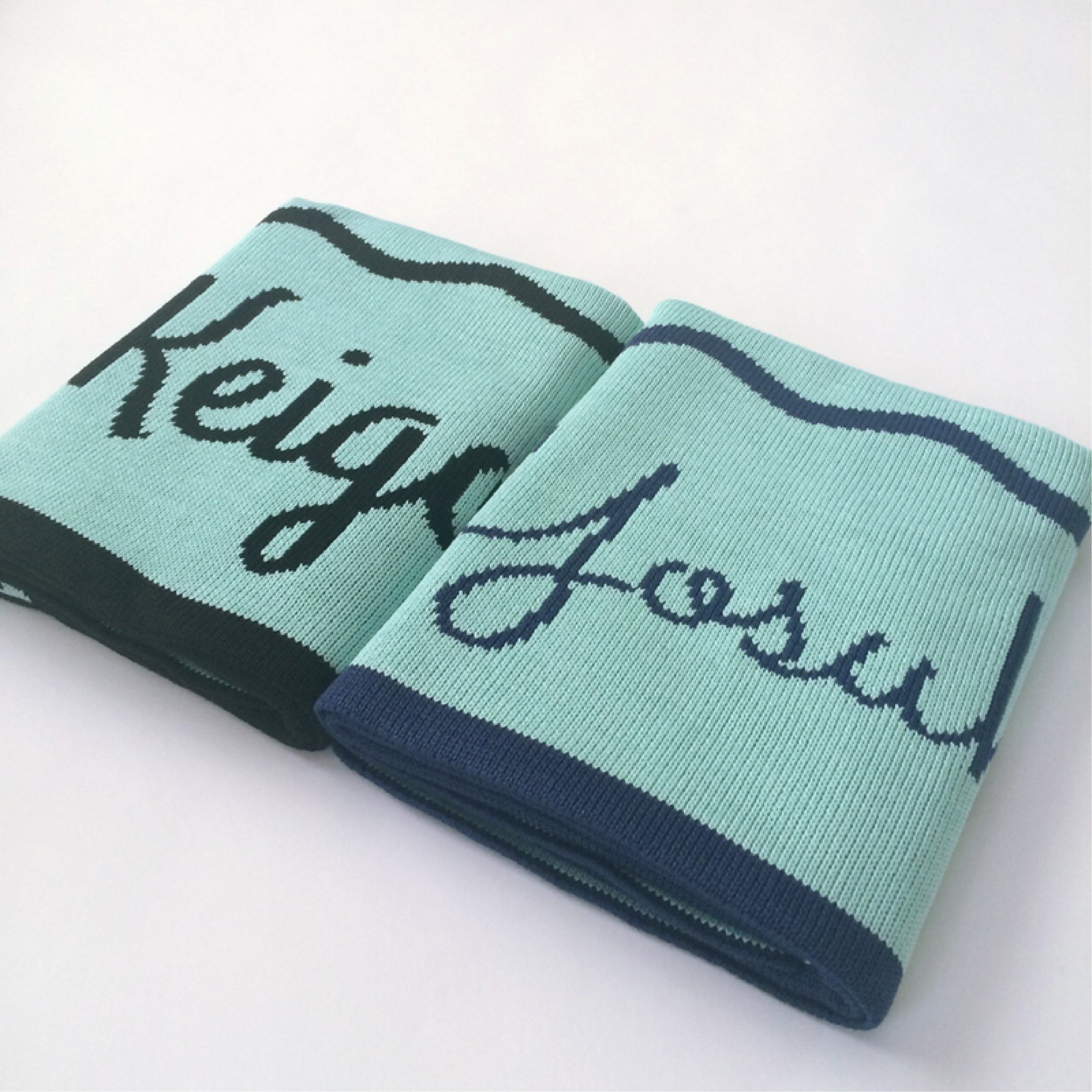 名入れブランケット・ クジラ /レギュラーサイズ・出産祝い　ニット　ギフト