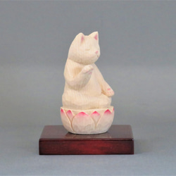 木彫り　阿弥陀猫　猫仏1902 3枚目の画像