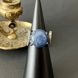 {カイヤナイト}藍晶石のフリーサイズリング silver 7枚目の画像