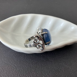 {カイヤナイト}藍晶石のフリーサイズリング silver 5枚目の画像