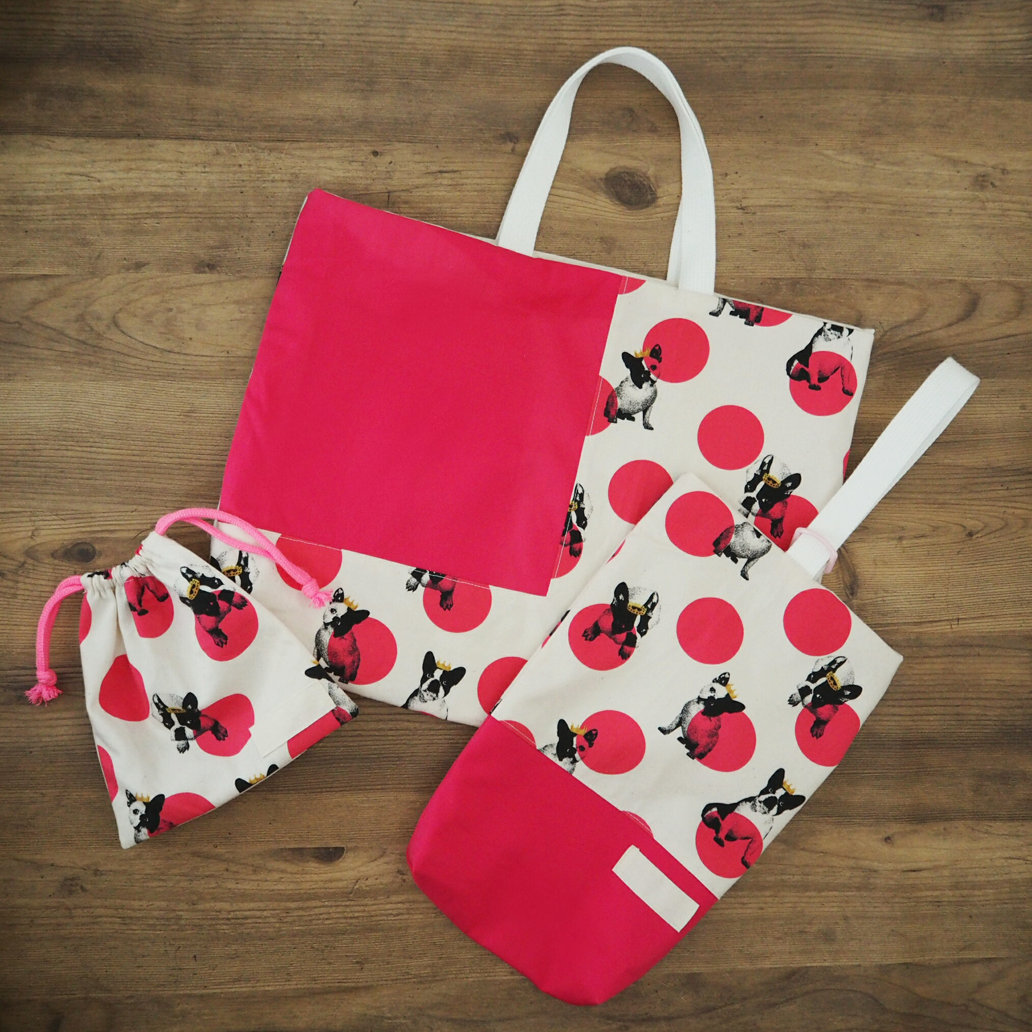 入園入学グッズ セット ☆ フレンチブルドッグ × ピンク