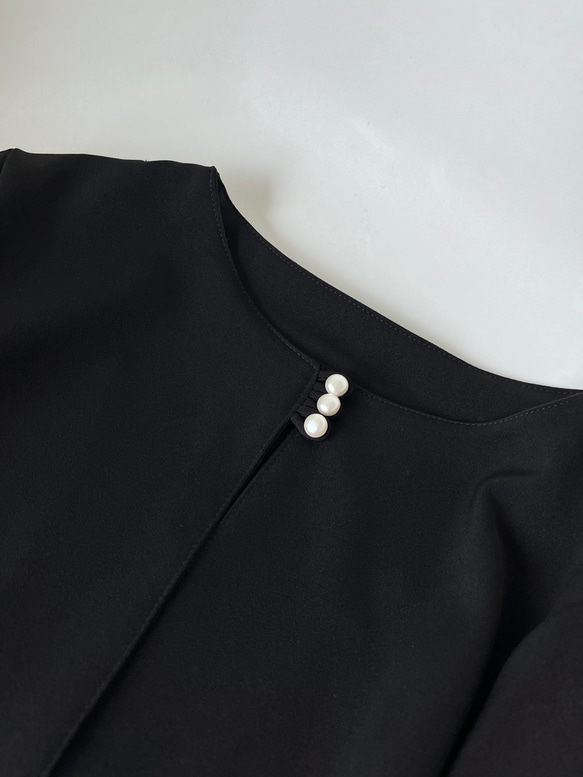 黒フレアギャザースカートとジャケット 入学式    フォーマル セットアップ スーツ 11枚目の画像