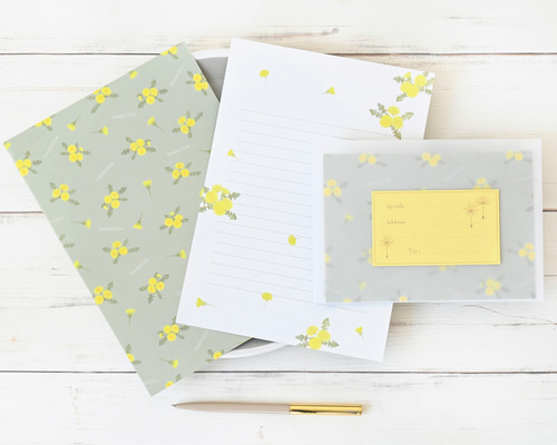 タンポポのレターセット 封筒・便せん COPPE0630 通販 6751880｜Creema