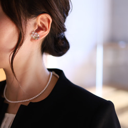 珍珠和櫻花寶石耳環 第8張的照片