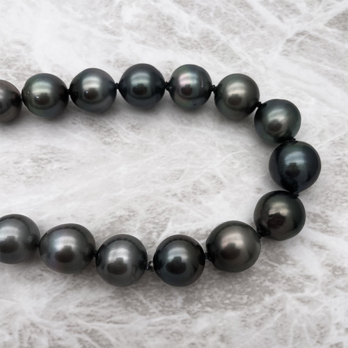 大珠 黒蝶真珠ネックレス SV925 タヒチパール 12.0~13.5mm 冠婚葬祭