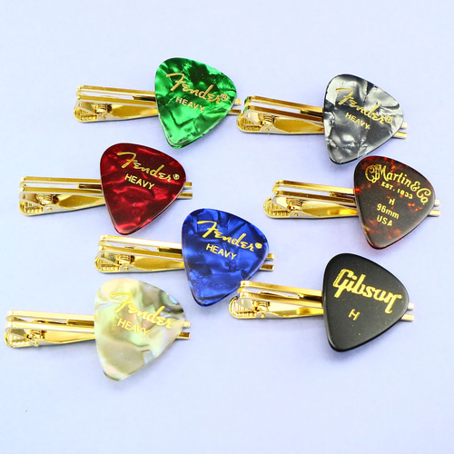 N198 ギターピック（フェンダー、ギブソン、マーチン）ネクタイピン