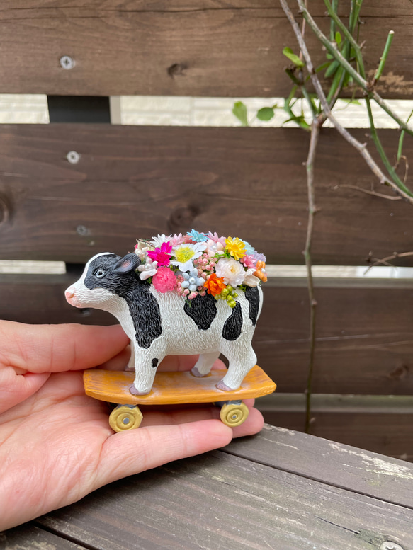 《新作》＊＊Cow フラワーポット＊。・＊ 3枚目の画像