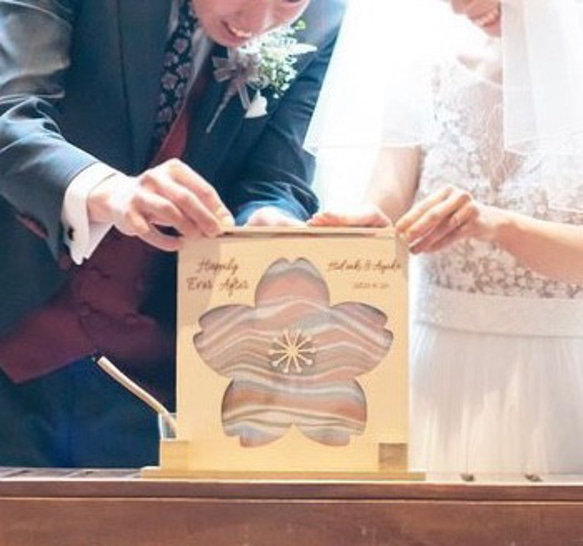 サンドセレモニー  サクラフレーム 　結婚証明書 人前式　ウェディング　ウェルカムスペース 1枚目の画像