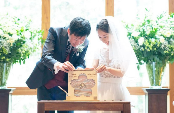 サンドセレモニー  サクラフレーム 　結婚証明書 人前式　ウェディング　ウェルカムスペース 4枚目の画像