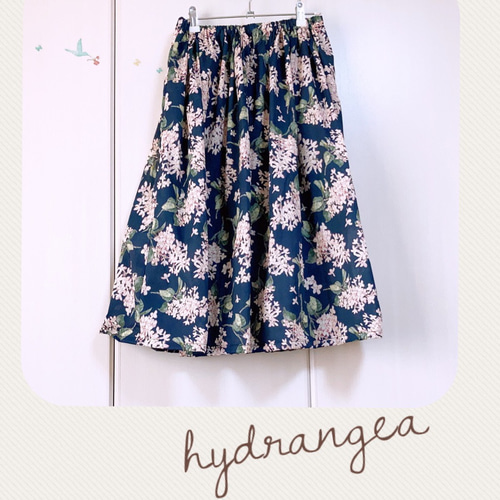 リバティのギャザースカート【アーカイブライラック】 フレア